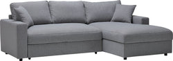 BEX Eckbettsofa - rechts - B: 250 cm x T: 160 cm x H: 87 cm / Grau