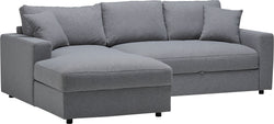 Divano letto angolare BEX - Grigio / L: 250,0 cm x P: 160,0 cm x A: 87,0 cm (versione sinistra)