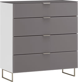 MODUL Kommode - Dunkelgrau / B: 90.0 cm x T: 43.0 cm x H: 98.0 cm