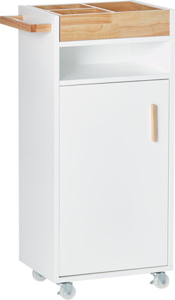 NAVARRO Beistellmöbel - Weiss / B: 47.0 cm x T: 30.0 cm x H: 88.0 cm