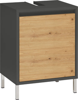 SIERRA Armadietto per lavabo - Antracite/Quercia / L: 45.0 cm x P: 35.0 cm x A: 60.0 cm