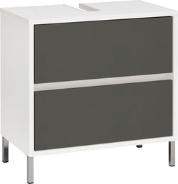 SIERRA Armadietto per lavabo - Bianco / antracite / L: 60.0 cm x P: 35.0 cm x A: 60.0 cm