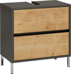 SIERRA Armadietto per lavabo - Antracite/Quercia / L: 60.0 cm x P: 35.0 cm x A: 60.0 cm