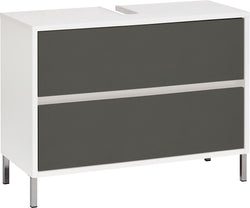 SIERRA Armadietto per lavabo - Bianco / antracite / L: 80.0 cm x P: 35.0 cm x A: 60.0 cm