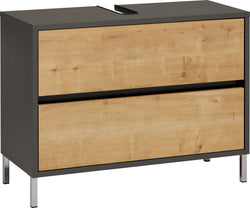 SIERRA Lavaboy - Anthrazit/Eiche / B: 80.0 cm x T: 35.0 cm x H: 60.0 cm