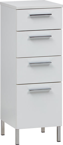 FERNANDEZ Beistellmöbel - Weiss / B: 30.2 cm x T: 35.0 cm x H: 85.5 cm