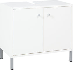 STEPHEN Armadietto per lavabo - Bianco / L: 58.0 cm x P: 34.0 cm x A: 51.5 cm