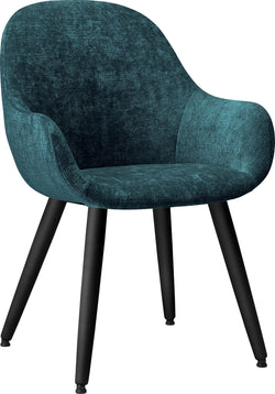 LAYLA Stuhl - Mittelblau / B: 56.0 cm x T: 60.0 cm x H: 84.0 cm