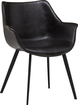 MELVIN Stuhl - Schwarz / B: 62.0 cm x T: 68.0 cm x H: 82.0 cm