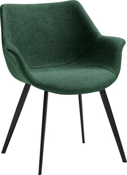 Sedia MELVIN - L: 62 cm x P: 68 cm x A: 82 cm / Verde medio