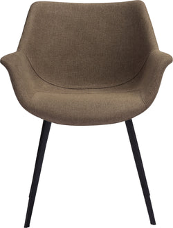 MELVIN Stuhl - Dunkelbraun / B: 62 cm x T: 68 cm x H: 82 cm