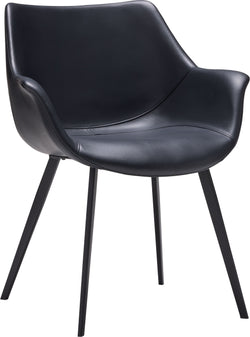 MELVIN Stuhl - Schwarz / B: 62.0 cm x T: 68.0 cm x H: 82.0 cm