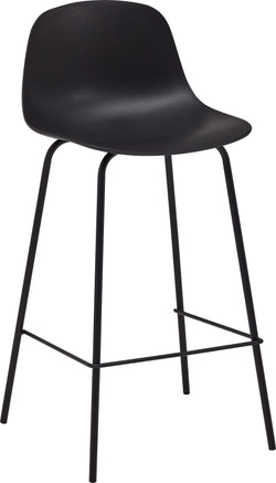RICCI Barhocker - Schwarz / B: 47.0 cm x T: 45.0 cm x H: 92.5 cm