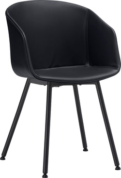 Sedia GIANNI - Nero / Nero / L: 53,5 cm x P: 55,0 cm x A: 84,0 cm