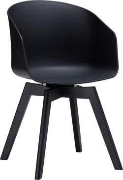 GIANNI scocca c.Br, nero, girevoli nero - Nero / L: 52.0 cm x P: 55.0 cm x A: 83.5 cm