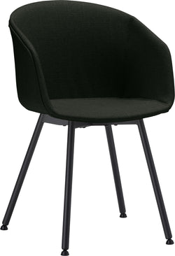 GIANNI Stuhl - Dunkelgrün / Schwarz / B: 53.5 cm x T: 55.0 cm x H: 84.0 cm