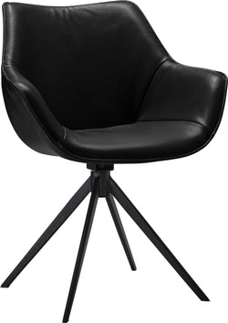 LUINO Chaise - Noir / L: 68.0 cm x P: 62.0 cm x H: 82.5 cm