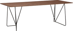 ELIANA Table - noyer / L: 200.0 cm x P: 95.0 cm x H: 75.0 cm