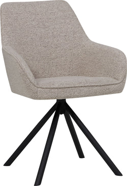 Sedia ALMA - Taupe / Nero / L: 58,0 cm x P: 58,5 cm x A: 84,0 cm