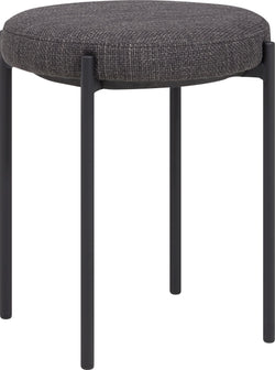 AURA Hocker Stoff - H: 45.0 cm  x D: 33 cm / Dunkelgrau