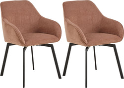 DYLAN Stuhl - Lachs / B: 58.5 cm x T: 55.5 cm x H: 83.5 cm