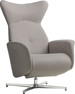Poltrona relax ASCAN - Grigio chiaro / L: 76,0 cm x P: 78,0 cm x A: 114,0 cm