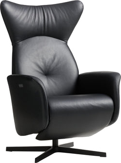 ASCAN Fauteuil relax - Noir / L: 76.0 cm x P: 78.0 cm x H: 114.0 cm