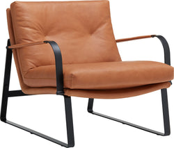 DAZIO Sessel - Cognac / B: 73.0 cm x T: 91.0 cm x H: 73.0 cm