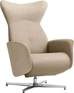 Fauteuil relax ASCAN - Beige / L : 76,0 cm x P : 78,0 cm x H : 114,0 cm