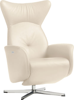 ASCAN Poltrona relax - Bianco / L: 76.0 cm x P: 78.0 cm x A: 114.0 cm