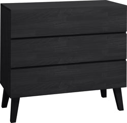 CARA Kommode - Buche schwarz / B: 100.0 cm x T: 45.0 cm x H: 90.5 cm