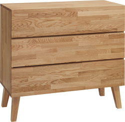 Commode CARA - L : 100,0 cm x P : 45,0 cm x H : 90,5 cm / Marron clair