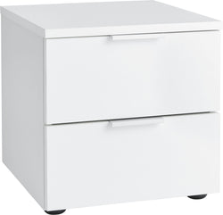 OLIVIER Nachttisch - Weiss / B: 35.0 cm x T: 36.0 cm x H: 35.0 cm