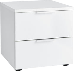 Table de chevet OLIVIER - Blanc / L : 35,0 cm x P : 36,0 cm x H : 35,0 cm