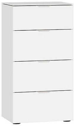MODUL Kommode - Hochglanz weiss / B: 45.0 cm x T: 43.0 cm x H: 87.0 cm