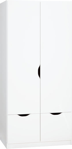 SIMON Armadio ad ante battenti  2-por - Bianco / L: 91.0 cm x P: 54.0 cm x A: 197.0 cm