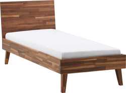 Lit CARA - Marron foncé / L : 90,0 cm x P : 200,0 cm