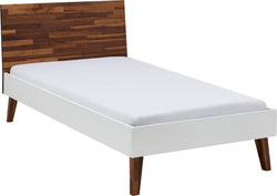 Lit CARA - Marron foncé / L : 90,0 cm x P : 200,0 cm