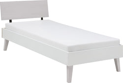 CARA Bett 90x200 MDF w.,Stand.Pano Buche - Buche weiss / B: 90.0 cm x T: 200.0 cm
