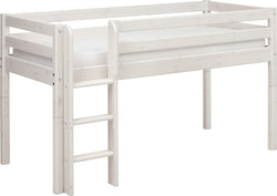 Flexa CLASSIC Halbhochbett - White Wash / B: 110.0 cm x T: 210.0 cm x H: 120.0 cm