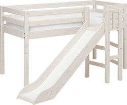 Flexa CLASSIC Halbhochbett - White Wash / B: 174.0 cm x T: 242.0 cm x H: 120.0 cm