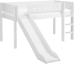 Flexa WHITE Halbhochbett - Weiss / B: 109.0 cm x T: 210.0 cm x H: 120.0 cm