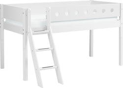 Lit mi-haut Flexa WHITE - Blanc / L : 109,0 cm x P : 210,0 cm x H : 120,0 cm