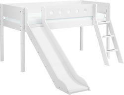 Lit mi-haut Flexa WHITE - Blanc / L : 109,0 cm x P : 210,0 cm x H : 120,0 cm