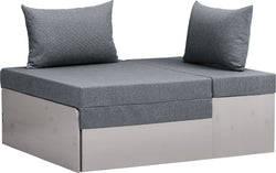 Flexa CLASSIC Divano letto incl. materasso - Grigio / L: 117.5 cm x P: 98.0 cm x A: 75.0 cm