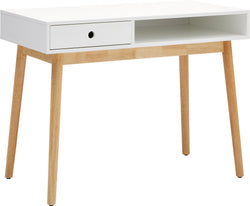 NEVIO II Schreibtisch - Weiss / B: 100.0 cm x T: 52.0 cm x H: 75.5 cm