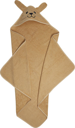 SARA Asciugamano in spugna con cappuccio - Marrone / L: 100.0 cm x A: 100.0 cm