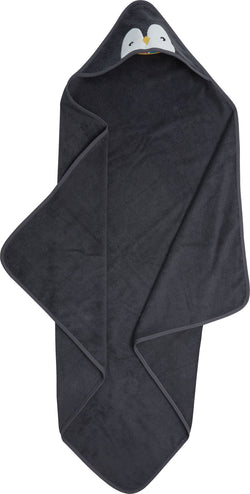 NILS Serviette éponge à capuche - gris foncé / L: 100.0 cm x H: 100.0 cm