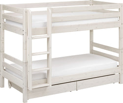 Flexa CLASSIC Etagenbett - White Wash / B: 110.0 cm x T: 210.0 cm x H: 154.0 cm