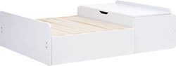 Flexa WHITE / NOR Divano letto con cassetto sottoletto - Bianco / P: 95.0 cm x L: 118.0 cm x A: 32.0 cm
